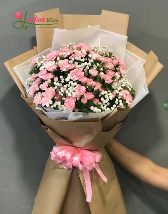Bó hoa cẩm chướng - quà tặng mẹ ấm ám